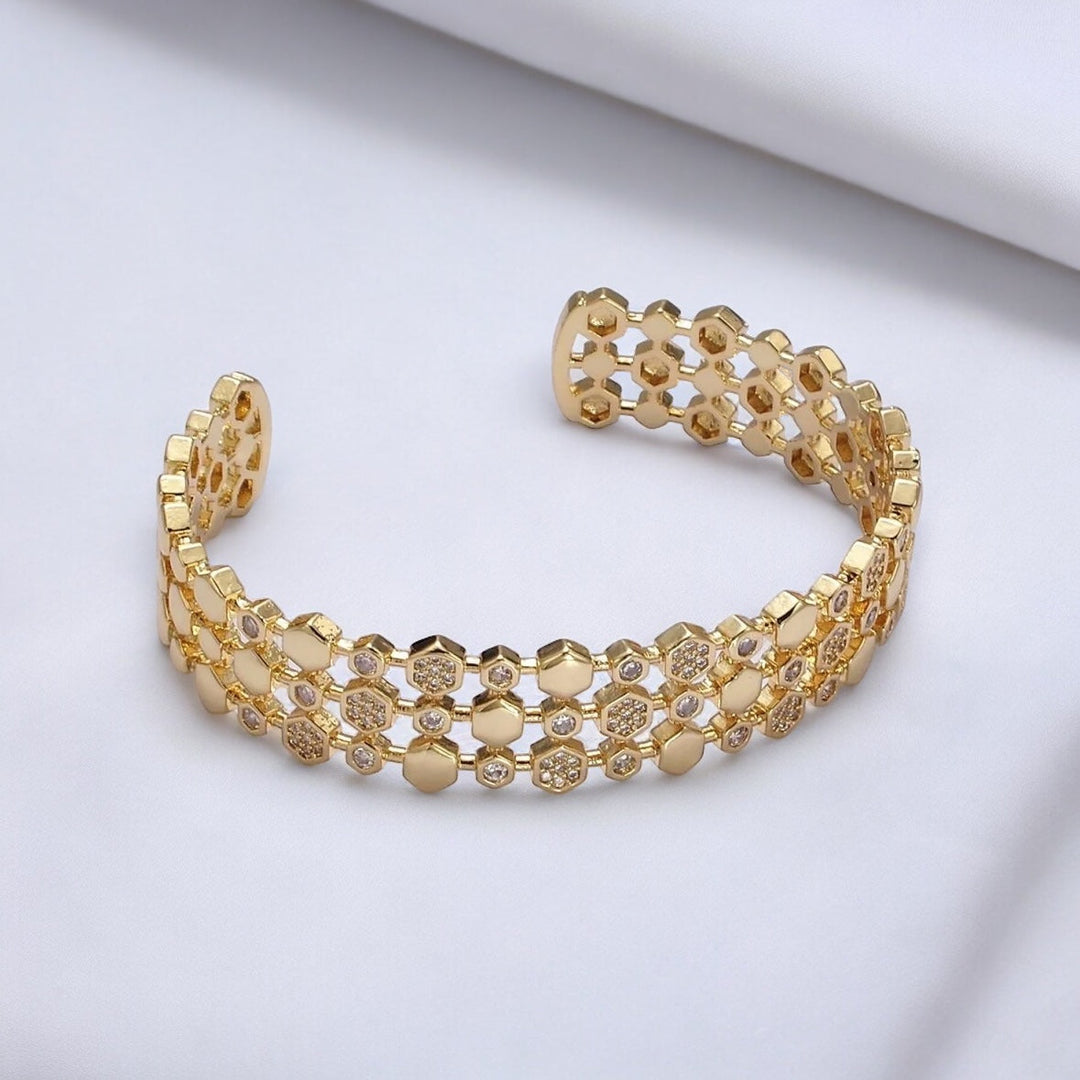Gavriella Hexagonal Cuff Bracelet