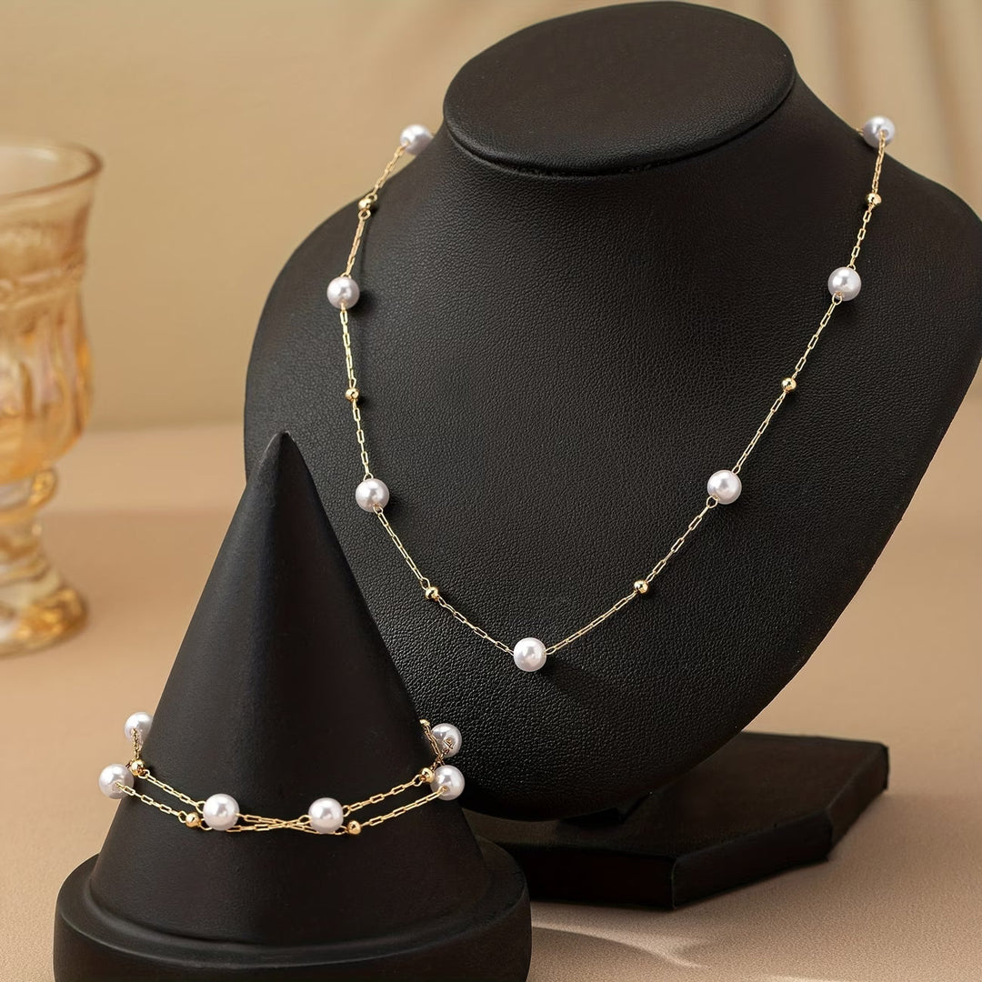 Dainty Pearl Chain Jewellery Set