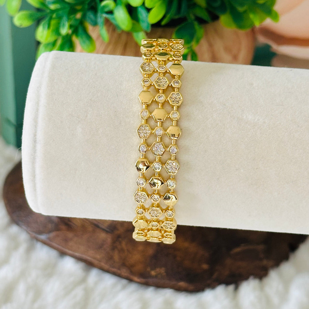 Gavriella Hexagonal Cuff Bracelet