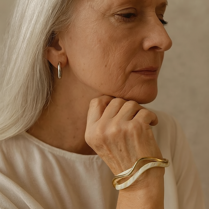 White Opal Gold Bracelet