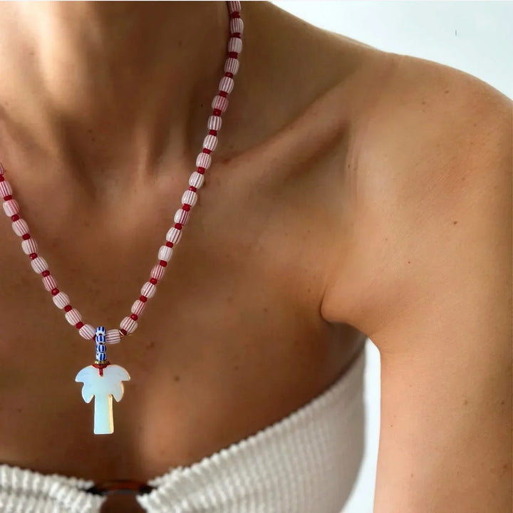 Trendy Pumpkin Beads Necklace