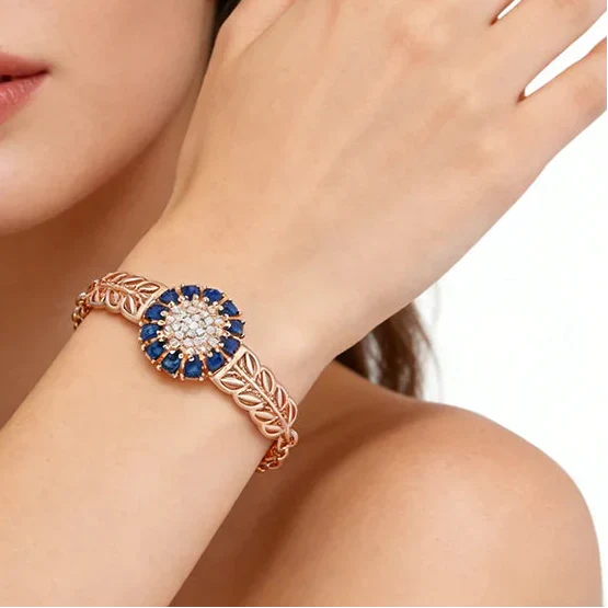 Prestigious Crystal Blue Zirconia Bracelet