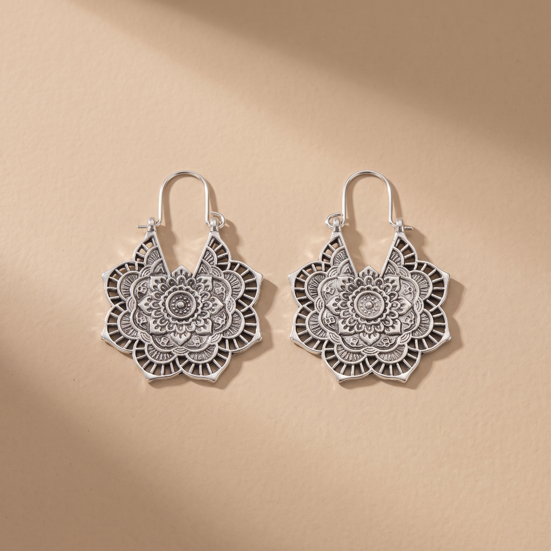 Lotus Mandala Earrings