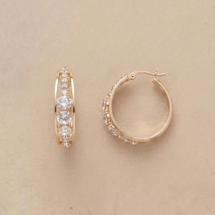 Elegant Sparkly Hoop Earrings