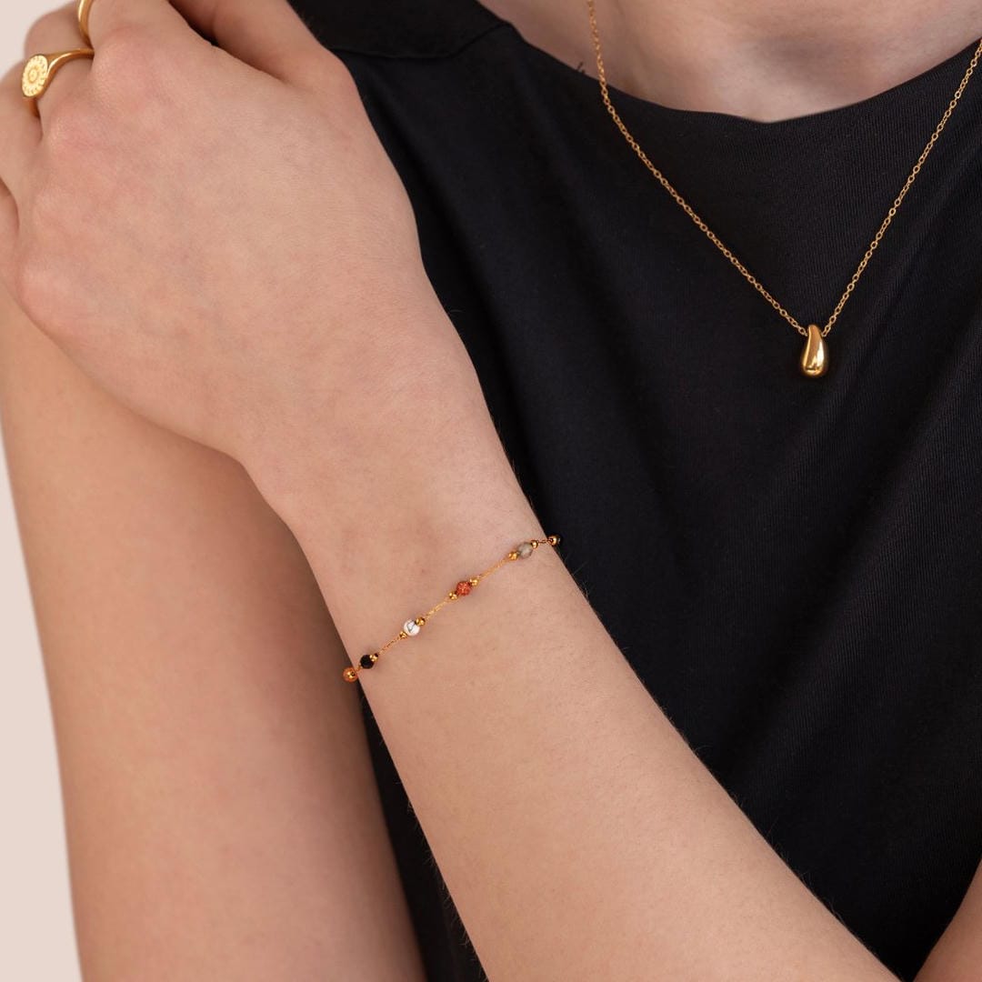 Serene Balance Coloured Gemstone Bracelet