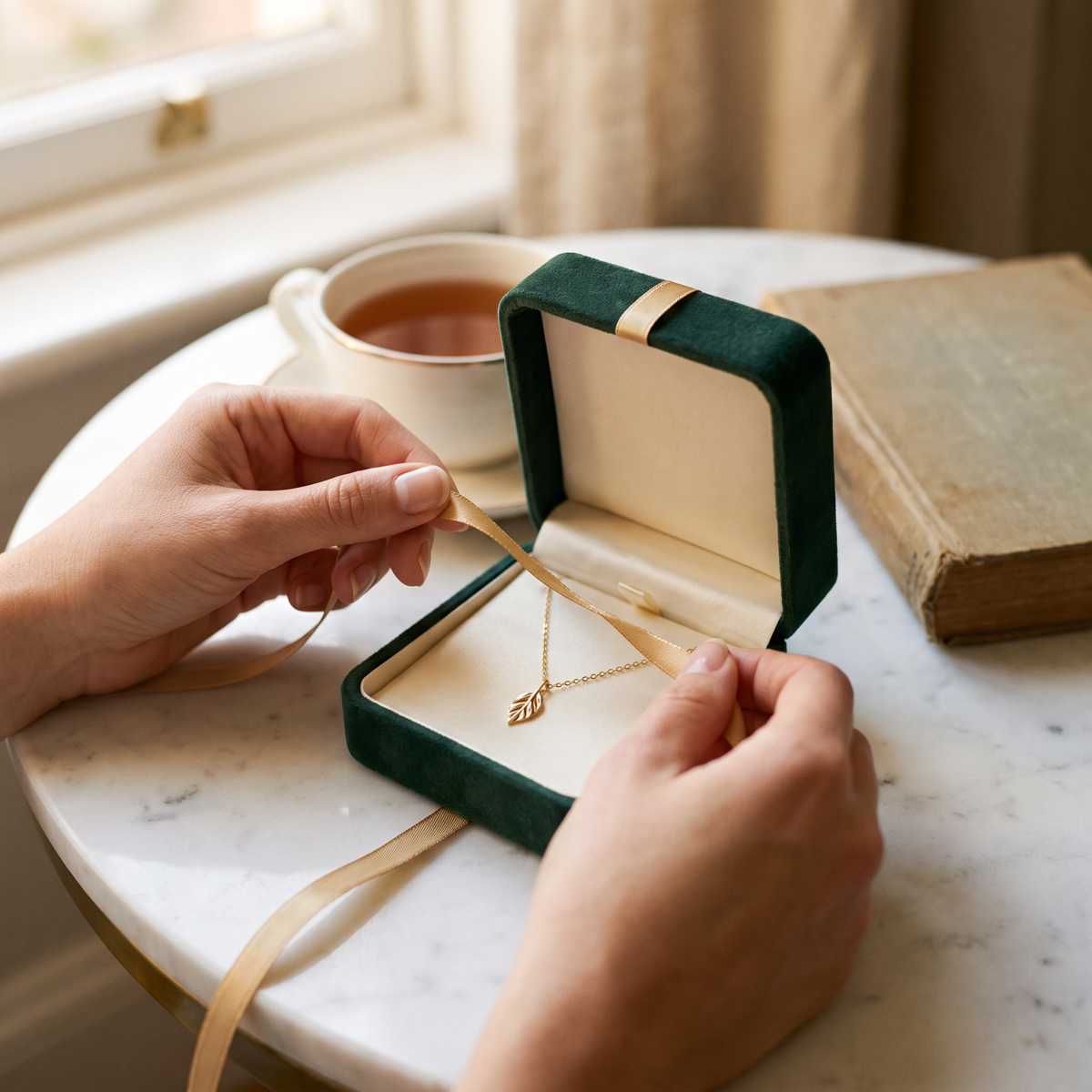 Opening a Mabel & Pearl gift box